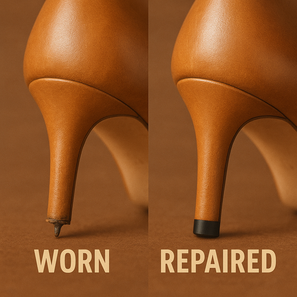 Leather heels restoration Gurgaon