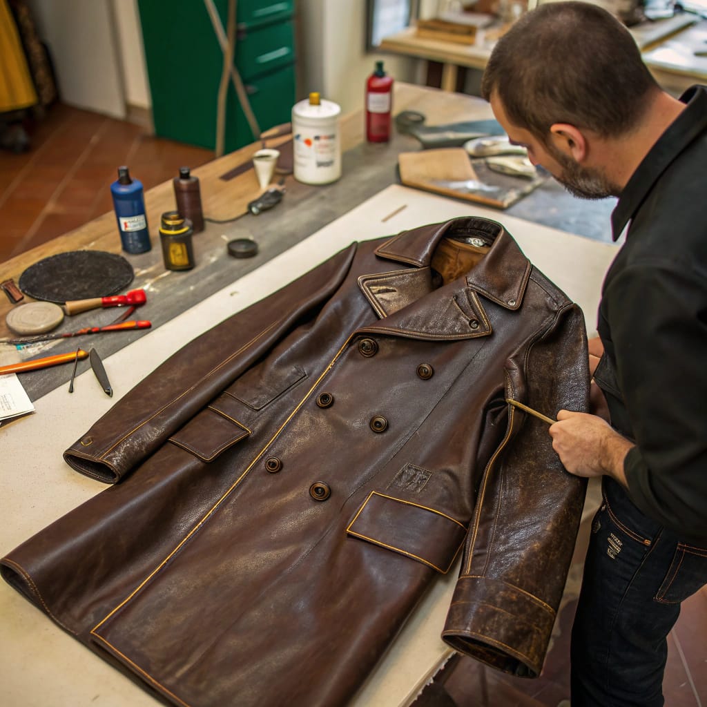 Leather jacket repair service