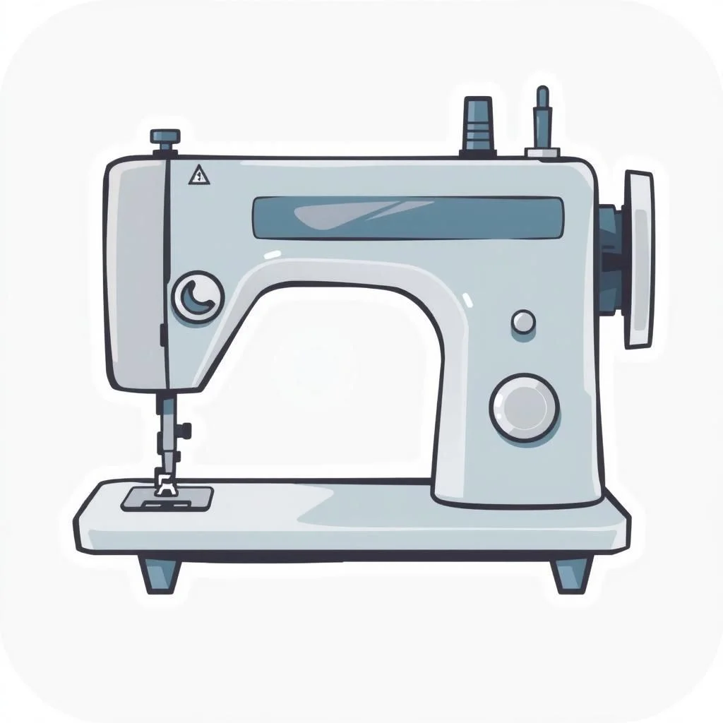 Icon representing industrial grade sewing machine